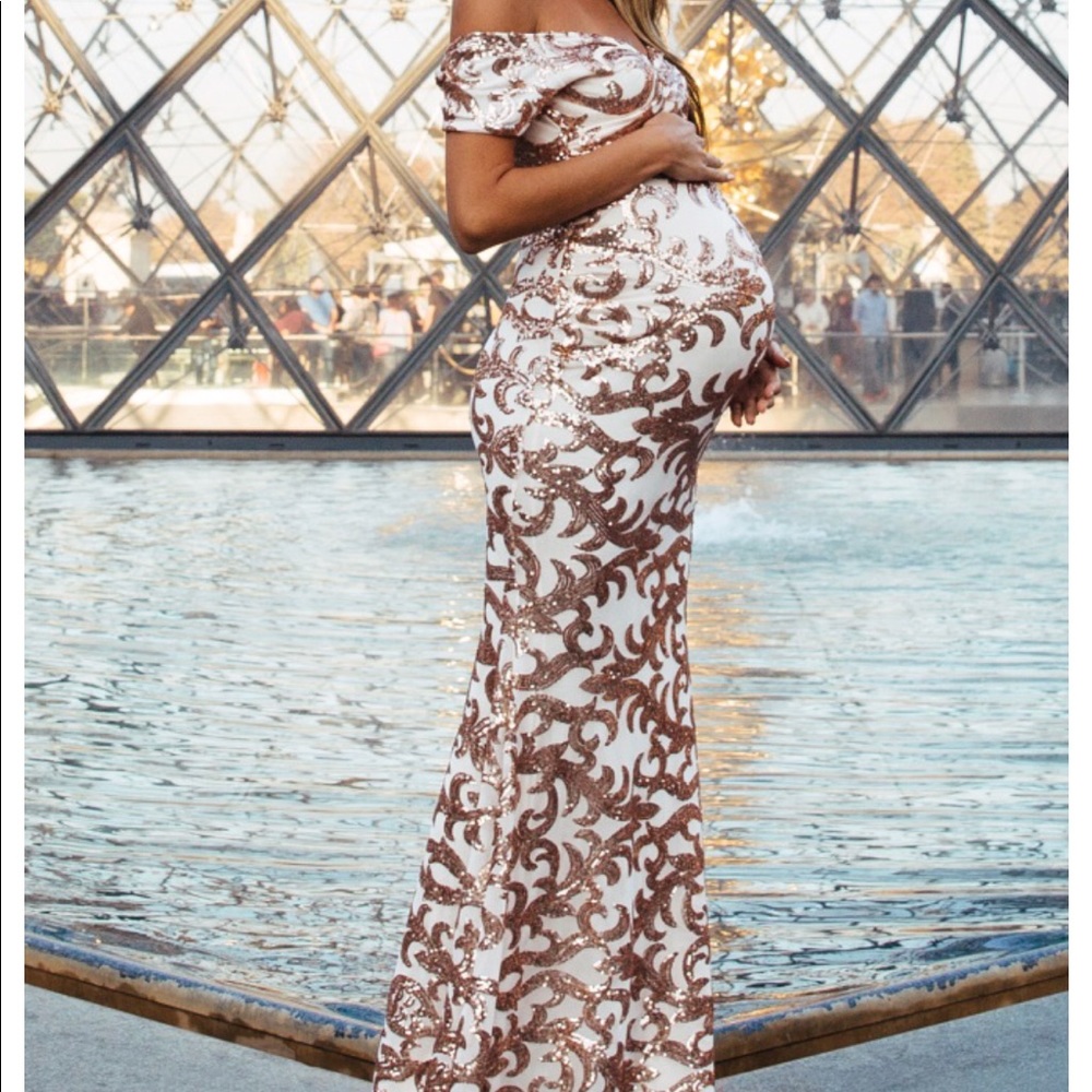 Pink blush Maternity dress